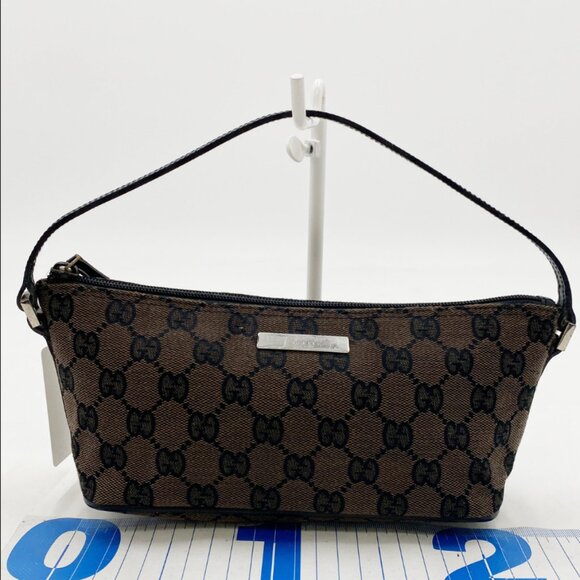 Gucci  Monogram Boat Pochette Black - Picture 1 of 11
